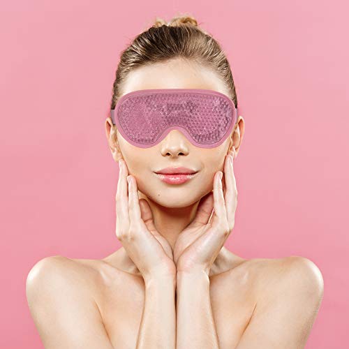 Microwaveable Reusable Hot or Cold Gel Bead Eye Mask for Dark Circle