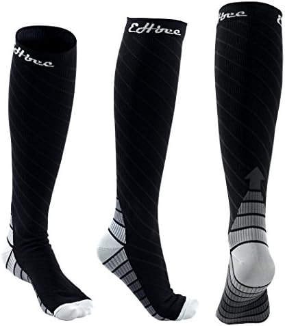 Compression Socks (20 - 30 mmhg) for Women & Men by EHbee, Graduated Compression Stockings for Running, Nurses, Flight Travel, Skiing & Maternity Pregnancy - Boost Stamina & Recovery