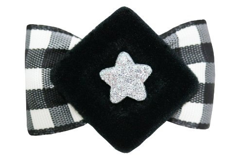 Hot bows twinkle with a no-slip french clip for dogs
