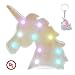 KiBlue Unicorn Light Unicorn Party Supplies Kids Unicorn Decor Colorful Unicorn Lamp Battery Operated Unicorn Table Decorations Compatible for Wall Decoration,Kids' Room,Living Room,Bedroom