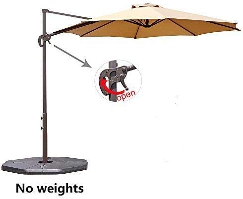 Le Papillon 10 Ft Cantilever Umbrella Outdoor Offset Patio Umbrella Easy Open Lift 360 Degree Rotation Beige Amazon Co Uk Garden Outdoors
