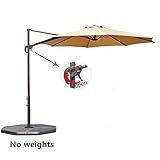 Le Papillon 10 ft Cantilever Umbrella Outdoor Offset Patio Umbrella Easy Open, Tilt & 360 Swivel for Desired Shade All Day