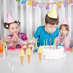 ELEGICKLIP 15 Holes Cupcake Stand- Ice Cream Cone