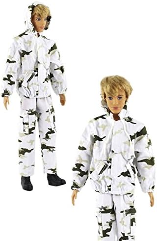 HongShun White Fashion New Style Military Uniform for 12" Ken Doll