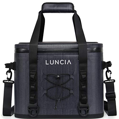 LUNCIA 30-Can Soft Side Cooler, 18L Leak-Proof Insulated Cooler Bag for Picnic Hiking Camping Beach Park Day Trips