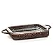 The Basket Lady Wicker Casserole Basket, 3 Quart, Antique Walnut Brown