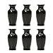 Hosley's Set of 6 Black Mini Flower Bud Vases- 3.75