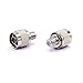 MWRF Source 2 PCs F Female to N Male RF Adapters, Nickel-Plated Machined Brass Construction