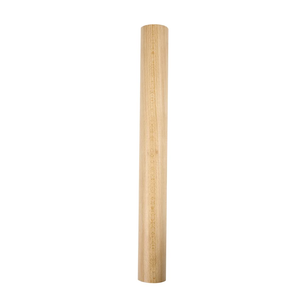 T&G 23 Professional Solid Rolling Pin in FSC Certified Beech, 45 x 5 cm, Beige