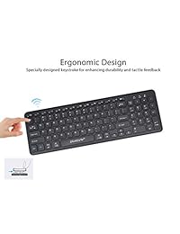 bluebyte bluetooth4.0 y 2.4 G All in 1 Ultra Slim Teclado para Windows PC, iPad Air, iPad Pro, iPad mini, iPad 4 3 2, new iPad Air, Galaxy Tabs y otros dispositivos móviles.