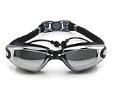 New Corrective Nearsighted Swimming Goggles(Prescription 2.0-8.0 Diopters) with Ear Plug connect to,3 Piece Adjustable Nose Bridge Suitable for Different Size of Face (Black-5.0)