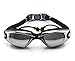 New Corrective Nearsighted Swimming Goggles(Prescription 2.0-8.0 Diopters) with Ear Plug connect to,3 Piece Adjustable Nose Bridge Suitable for Different Size of Face (Black-4.0)