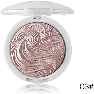 1Pc Pro Baked Highlighter All Natural Highlighter Powder Sheer Coverage Silky Finish Shimmer Highlighter Facial Bronzer for 3D Makeup Effect(03#)