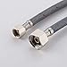 KES IUS2024-P2 Faucet Connector, Braided UV-resistant polymer fibers Supply Hose 9/16-24 UNEF Thread x G 1/2 Female Straight Thread, 24