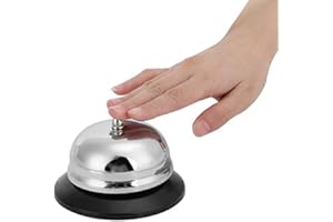 Atyhao Service Bell,3-Pack Desk Service Dinner Stainless Steel Call for Hotels Schools Restaur Reception Areas Hospitals(L Size)