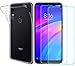 MYLBOO Case for Xiaomi Redmi 7 Case Redmi 7 Screen Protector, [3 in 1] Transparent Soft TPU Phone case + [2 Package] 9H Tempered Glass for Redmi 7