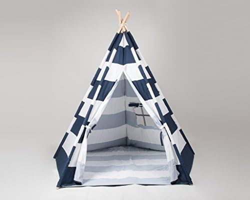 Stellavolta TP5P-BLS KIDS Teepee Large 5-Pole in Navy Blue Stripes