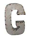 Rustic Arrow Letter G for Decor, 14-Inch, Silver