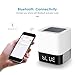 Alisten Night Light Wireless Bluetooth Speakers, All in 1 Bedroom MP3 Player and Alarm Clock Lamp with Touch Sensor for Home, Adult and Kids - White
