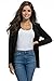 My Wonderful World Women's OL Open Front O-Neck One Button Boyfriend Long Blazer