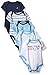 Nautica Baby Boys' Newborn Five-Pack Bodysuits, Assorted Light Blue, 6-9 Months
