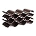 Seville Classics 12-Bottle Wooden Wavy Wine Rack, Espresso