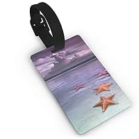 Diemeouk Luggage Tags for Suitcases Starfish Cloud Water PVC Baggage Cards for Cruise Ships