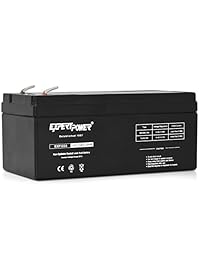 ExpertPower - Baterías para alarma de 12 voltios, Paquete de 1, Negro