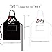 Aprons Gift Set With His and Hers Aprons,Heart-Shaped Ring Dish,Mr. and Mrs. Est. 2019 Kitchen Cooking Set With Gift Box, Funny Cooking Bibs for Wedding Marriage Newlyweds(Set of 2) (Heart2019)