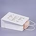 LaRibbons Medium Size Gift Bags - Gold Foil Thanks for celebrating with us White Paper Bags with Handles for Wedding, Birthday, Baby Shower, Party Favors - 25 Pack - 8