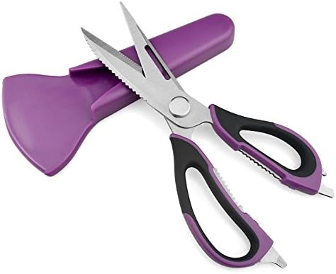Kitchen Shears, Firstop Multi-Function Chef's Scissors with Magnetic Holder, Stainless Steel Poultry Shears for Cooking, Poultry, Fish, Meat, Vegetables, Herbs, and BBQ's