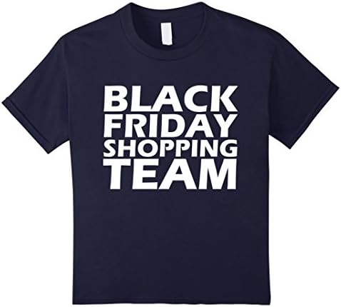 Kids Black Friday Shopping Team Holiday Shopper T-Shirt 10 Navy