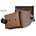 CyberDyer Genuine Leather Magnet Ammo Pouch for Slingshot Stainless Steel Bag Case (Black)