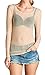 Imagenation Long Sleeve Mesh Sheer See Through Round Scoop Neck Top, Medium, Taupe
