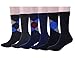 Men Cotton Business Dress Socks Navy Argyle Solid Pattern Socks 6 Pack