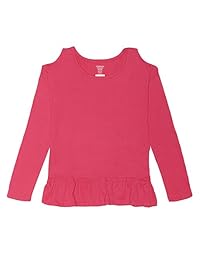 French Toast las niñas manga larga fría hombro Peplum parte superior