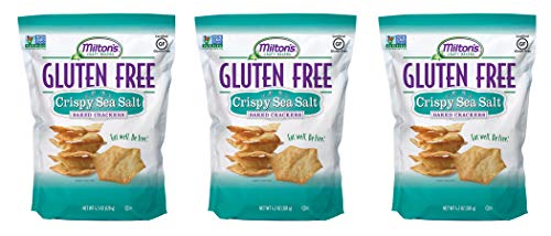 Milton's Craft Bakers Gluten-free Baked Crackers, Sea Salt 4.5 Ounce (Pack of 3)