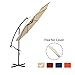 Offset Umbrella 10 Ft Cantilever Patio Umbrella Outdoor Market Umbrella with Cross Base and Cover (Beige)