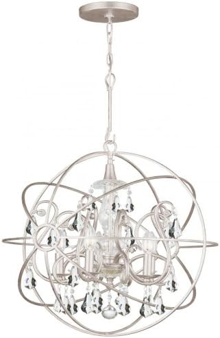 Crystorama Lighting 9026-OS-CL-MWP Chandelier, Olde Silver