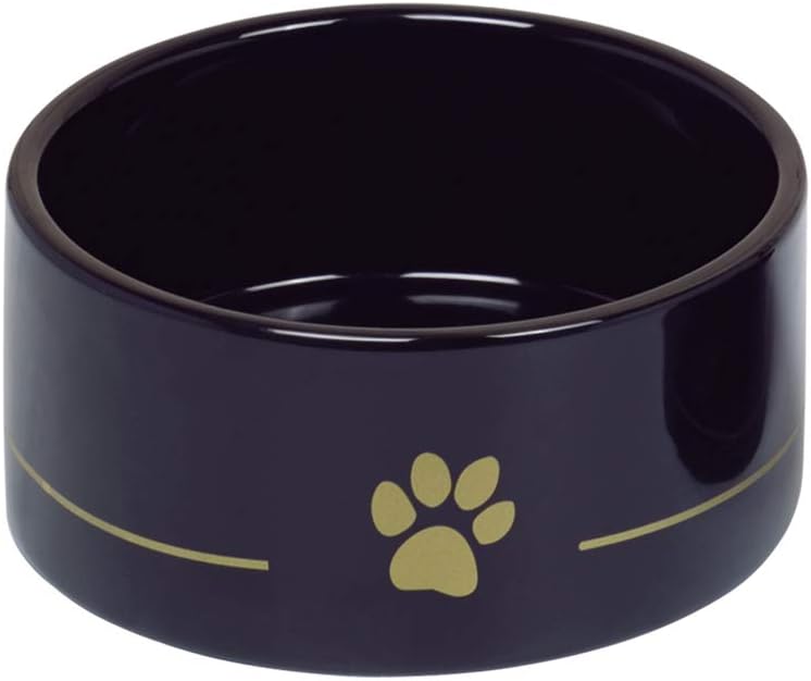 Nobby Ceramic Bowl Golden Paw, black, diameter 18 x 7 cm, 1,10 l
