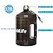BuildLife 1 Gallon Water Bottle - Motivational Fitness Workout with Time Marker/Drink More Daily/Clear BPA Free/Large 128OZ Capacity Throughout The Day(Black,1 Gallon)