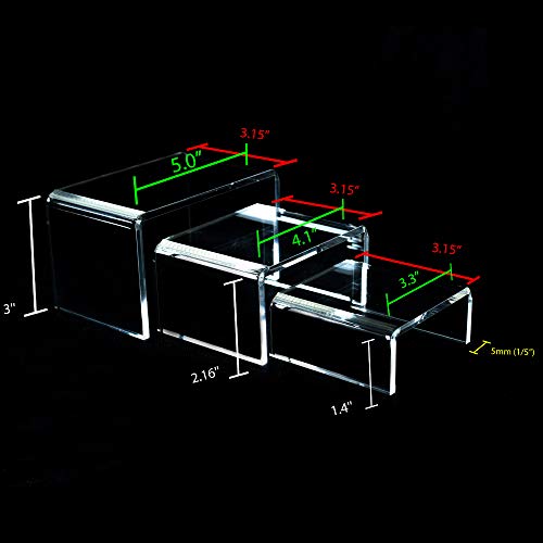 1 Clear+Acrylic+Risers+Display+Protective