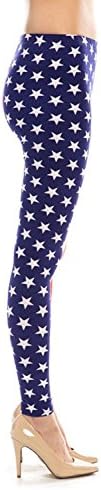 American Flag Patriotic Leggings and Bracelet Bundle