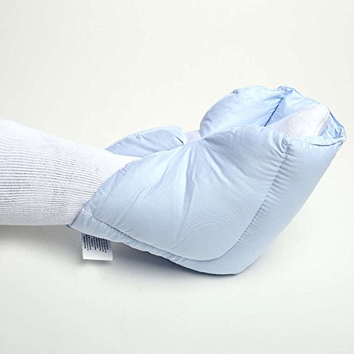 MediChoice Heel Pillow, 1 Pair, Breathable Cotton Polyester Cover With Microfiber Fill, Hook and Loop Fasteners, Universal (Pair of 1)