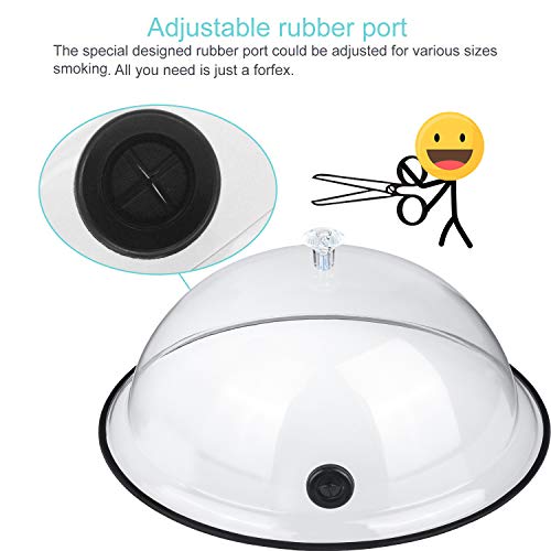 TMKEFFC Smoking Cloche Dome Cover 10 Inches Lid for Plates, Bowls and Glasses, Smoker Gun Smoking In - coolthings.us