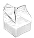 Youbedo 1 Half Pint Blown Glass Mini Milk Creamer Carton Container Glass Mini Milk Collect Bottle
