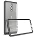 Nokia 8 Case, CoverON ClearGuard Series Hard Slim Fit Phone Cover with Clear Back and Flexible TPU Bumpers for Nokia 8 - Black / Clear