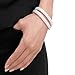 Fancydeli Women Fashion Jewelry Magnetic Stardust Wrap Double Bracelet Bangle Set (2 Sizes)with Austria White Crystals Gifts for Women Girls Her White