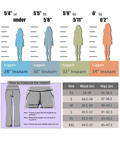 28303234-Inseam-Womens-Bootcut-Yoga-Pants-Long-Bootleg-High-Waisted-Flare-Pants-with-Pockets