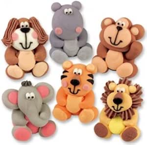 Amazon.com: Jungle Animal Cake Toppers - Set of 6 Assorted Animals